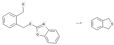 8-Thiabicyclo[4.3.0]nona-1,3,5-triene can be prepared by [2-(benzooxazol-2-ylsulfanylmethyl)-phenyl]-methanol at the temperature of 80 °C